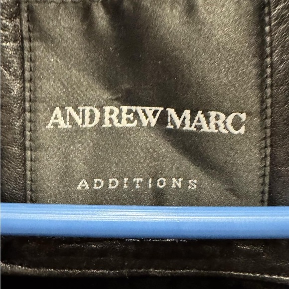 Andrew Marc genuine Black Leather Jacket no belt size XS - Picture 3 of 7